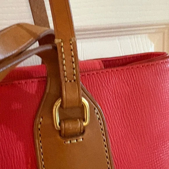 Dooney & Bourke Red and Tan Shoulder Bag - Picture 5 of 13